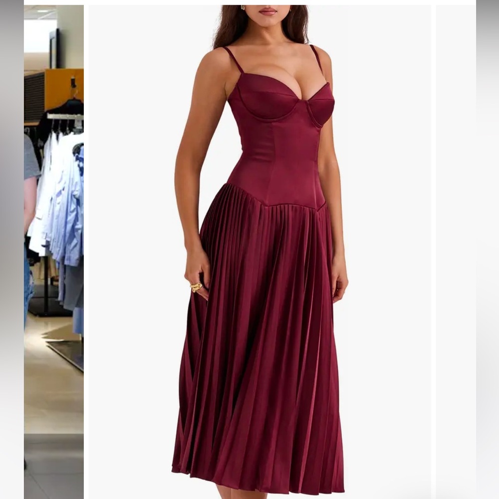 House of CB Braulio Corset pleated Dress